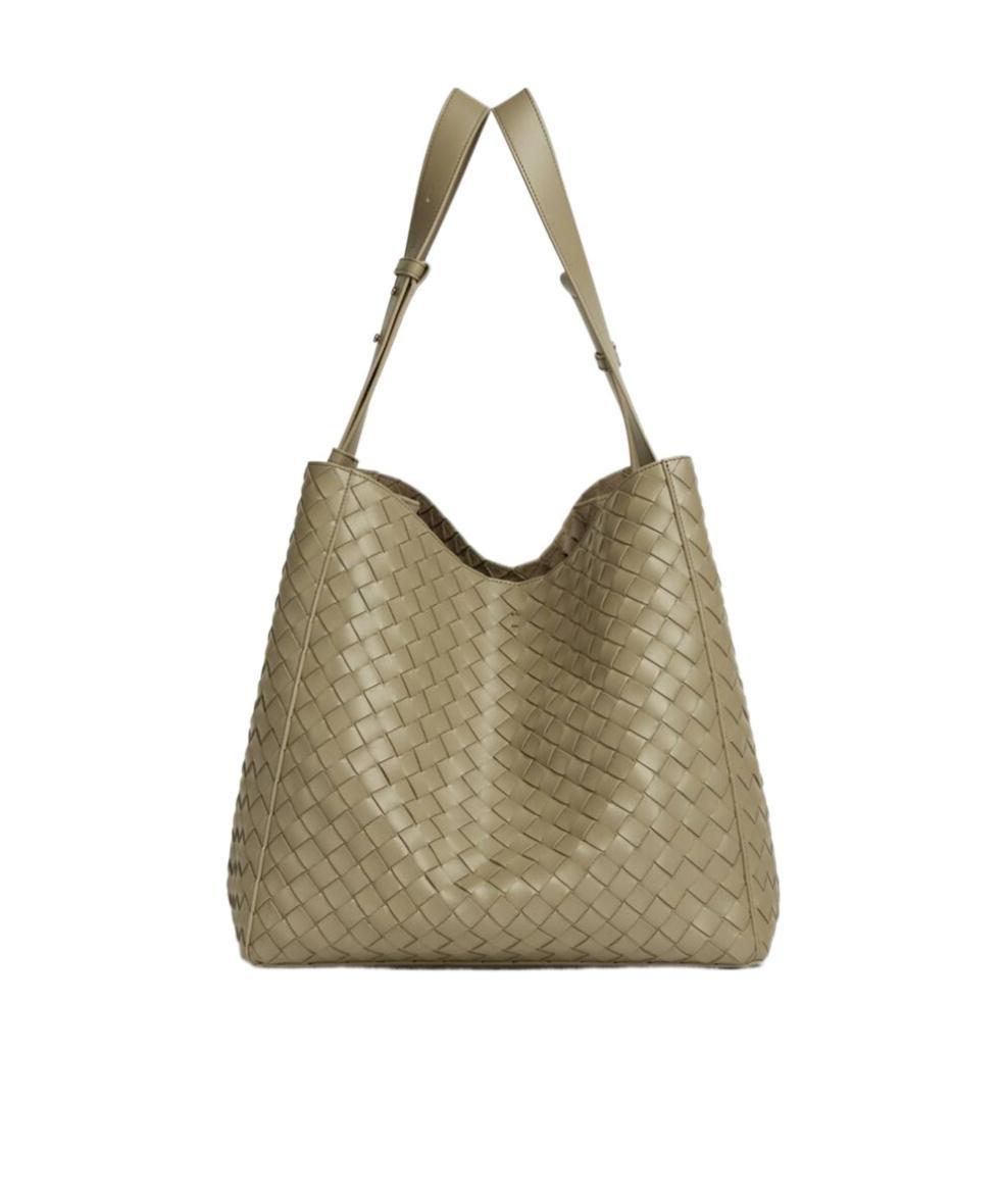 BOTTEGA VENETA Intreciato Handbag In Brown Product Image