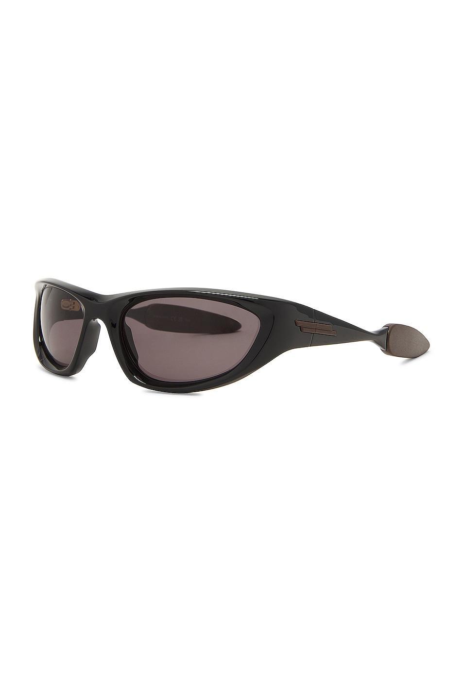 Bottega Veneta Mix Materials Sunglasses in Black Product Image