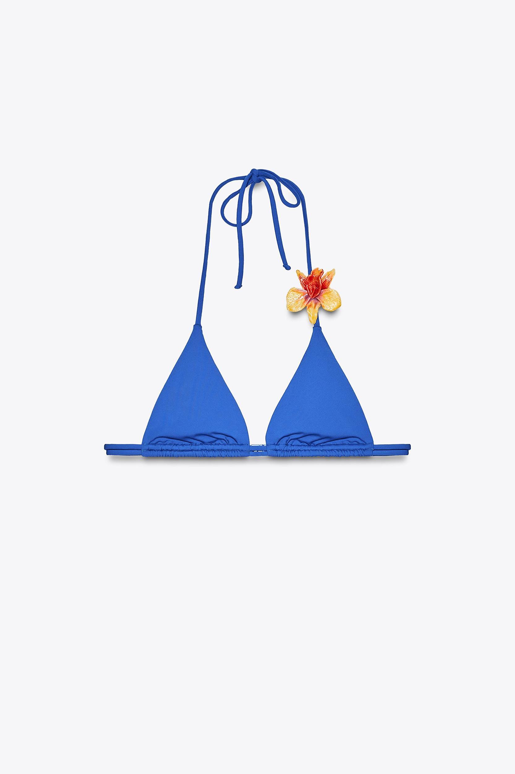 FLORAL TRIANGLE BIKINI TOP Product Image