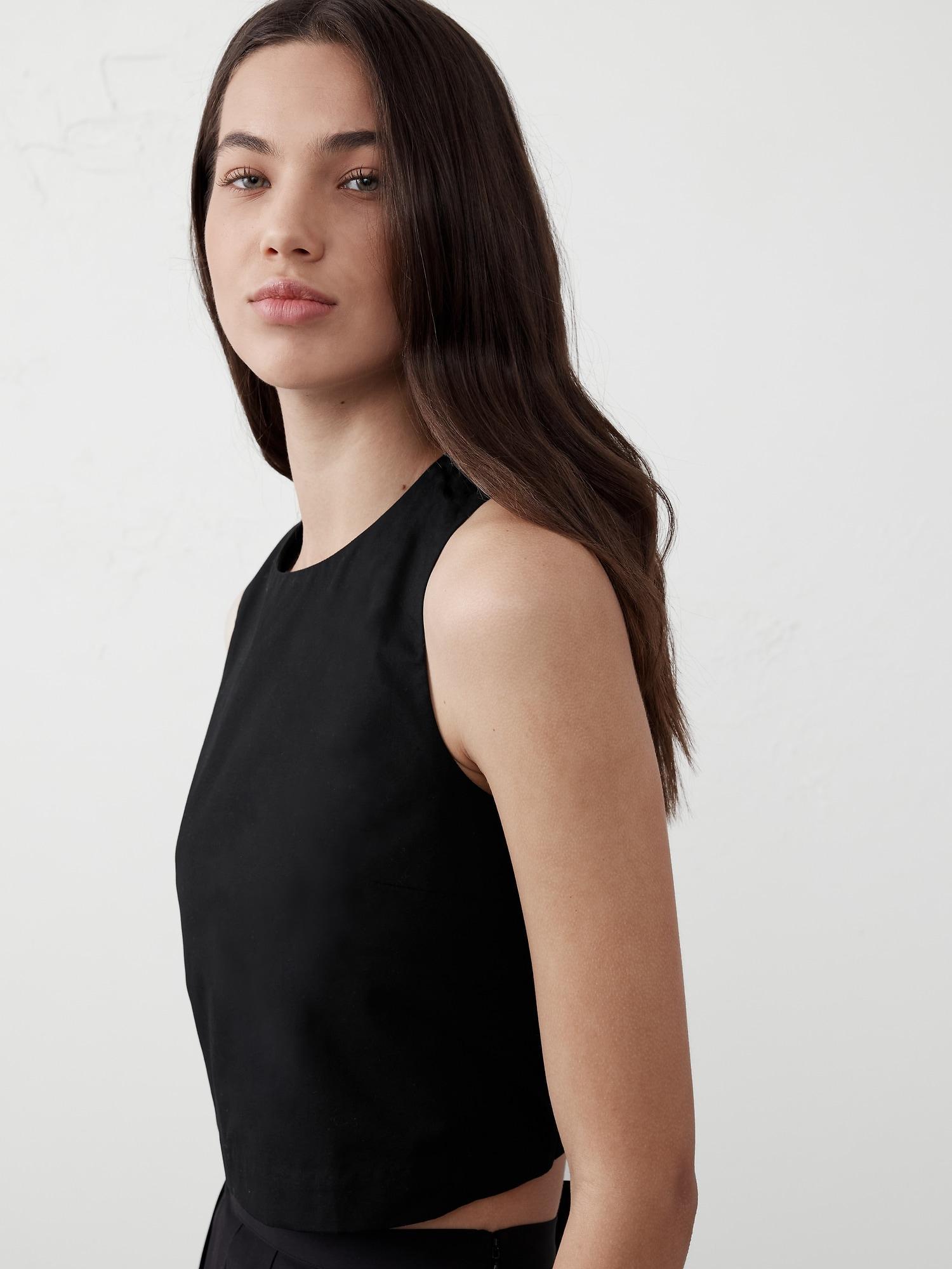 Cropped Poplin Top Product Image