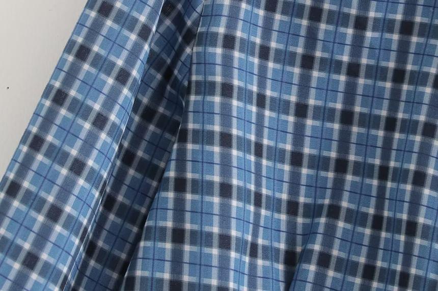 Long-Sleeve Plaid Shirt Product Image