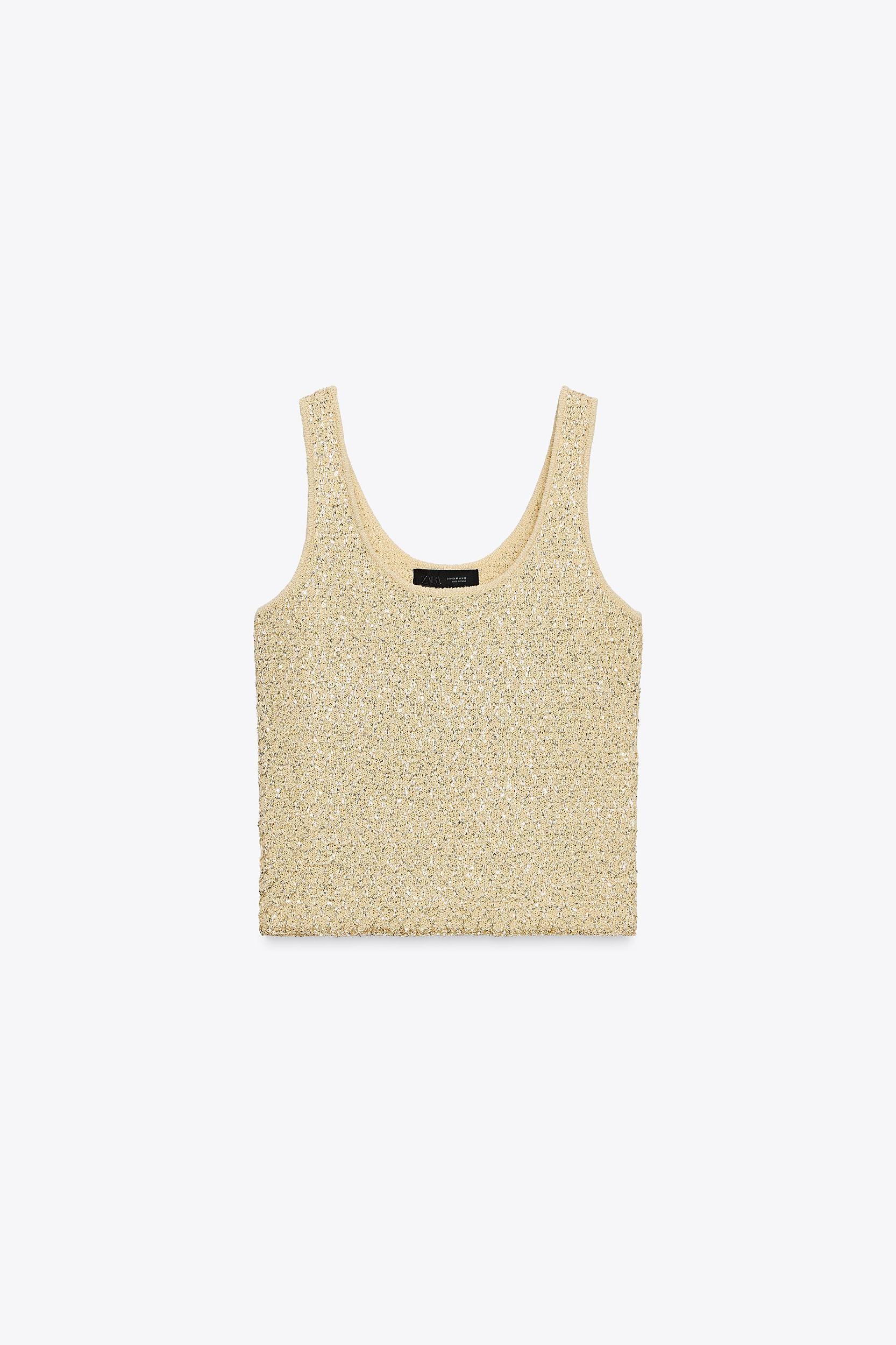 SEQUIN KNIT TOP Product Image