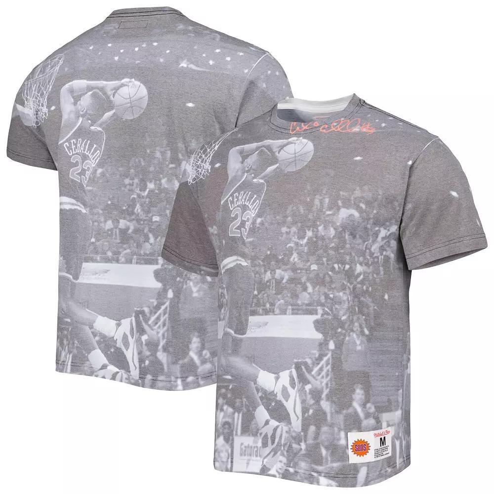 Men's Mitchell & Ness Cedric Ceballos Gray Phoenix Suns Above The Rim Sublimated T-Shirt,  Product Image
