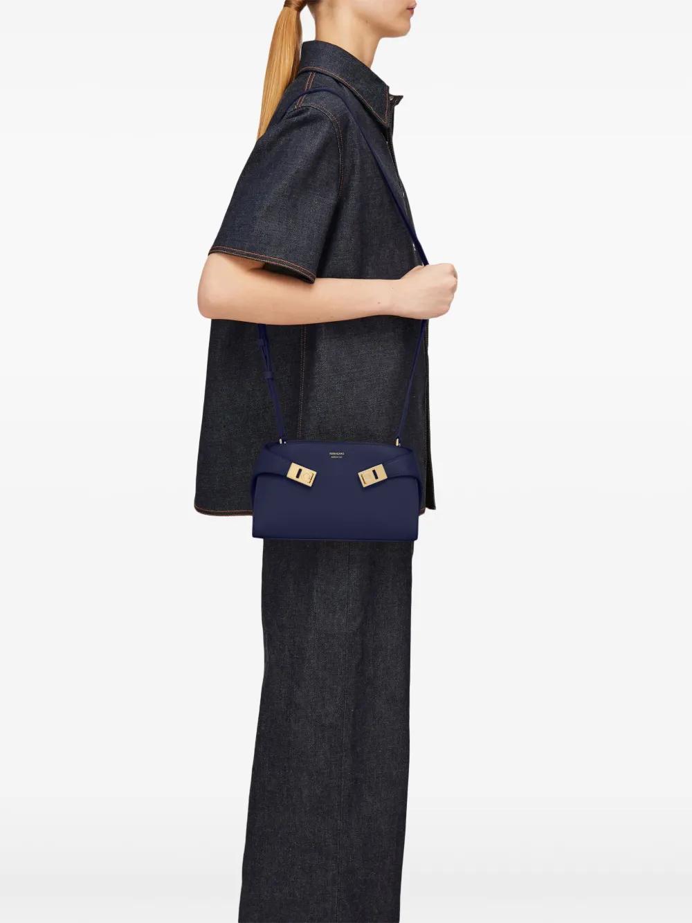 FERRAGAMO Mini Hug Cross Body Bag In Navy Product Image