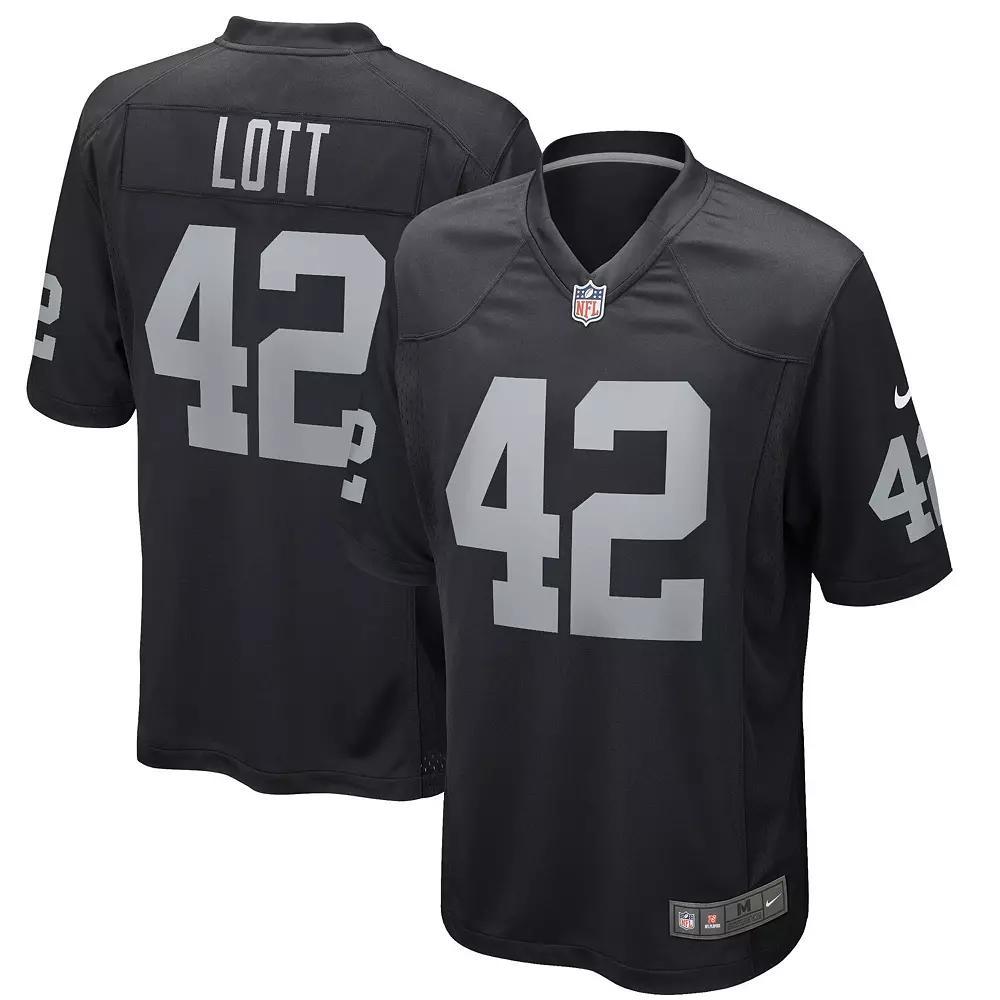 Men's Nike Ronnie Lott Black Las Vegas Raiders Game Retired Player Jersey,  Product Image