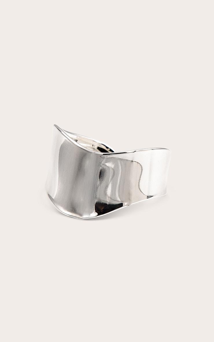 Silver Smooth Abstract Cuff Product Image
