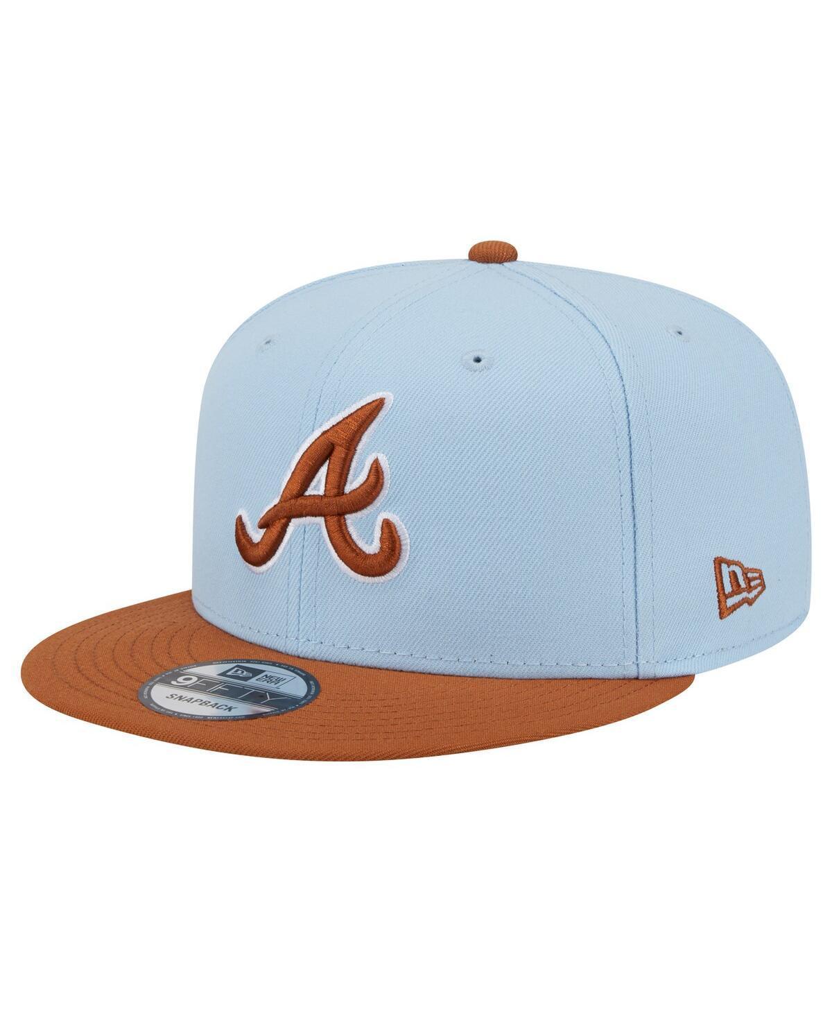 Mens New Era Blue Atlanta Braves Spring Color Two-Tone 9FIFTY Snapback Hat Product Image