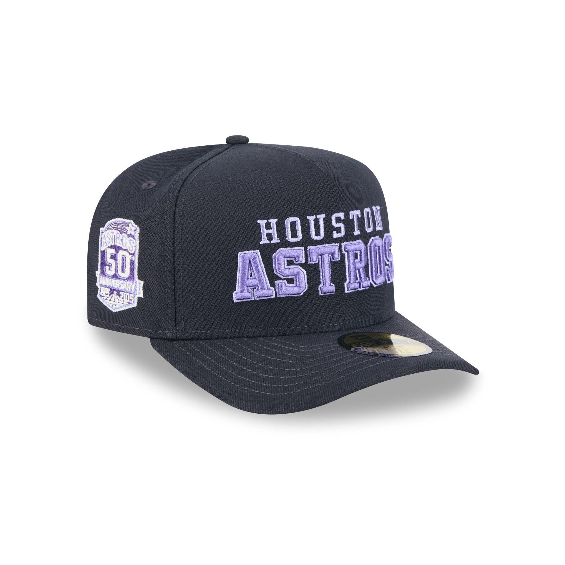 Houston Astros Navy Lavender 59FIFTY A-Frame Fitted Hat Male Product Image