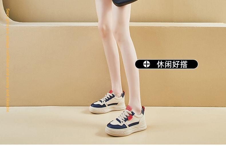 Color Block Platform Sneakers Product Image