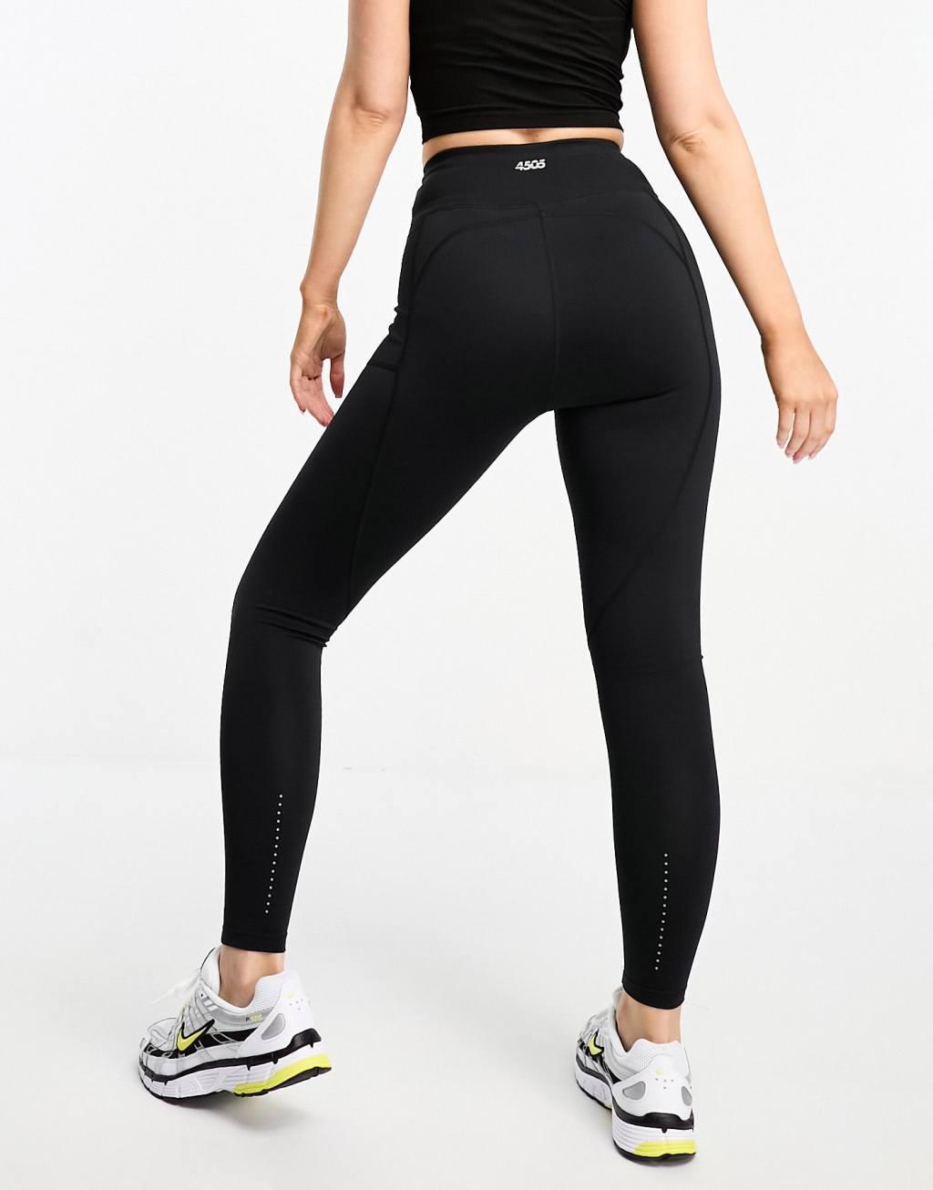 ASOS 4505 Hourglass Icon running tie waist gym legging with phone pocket Product Image