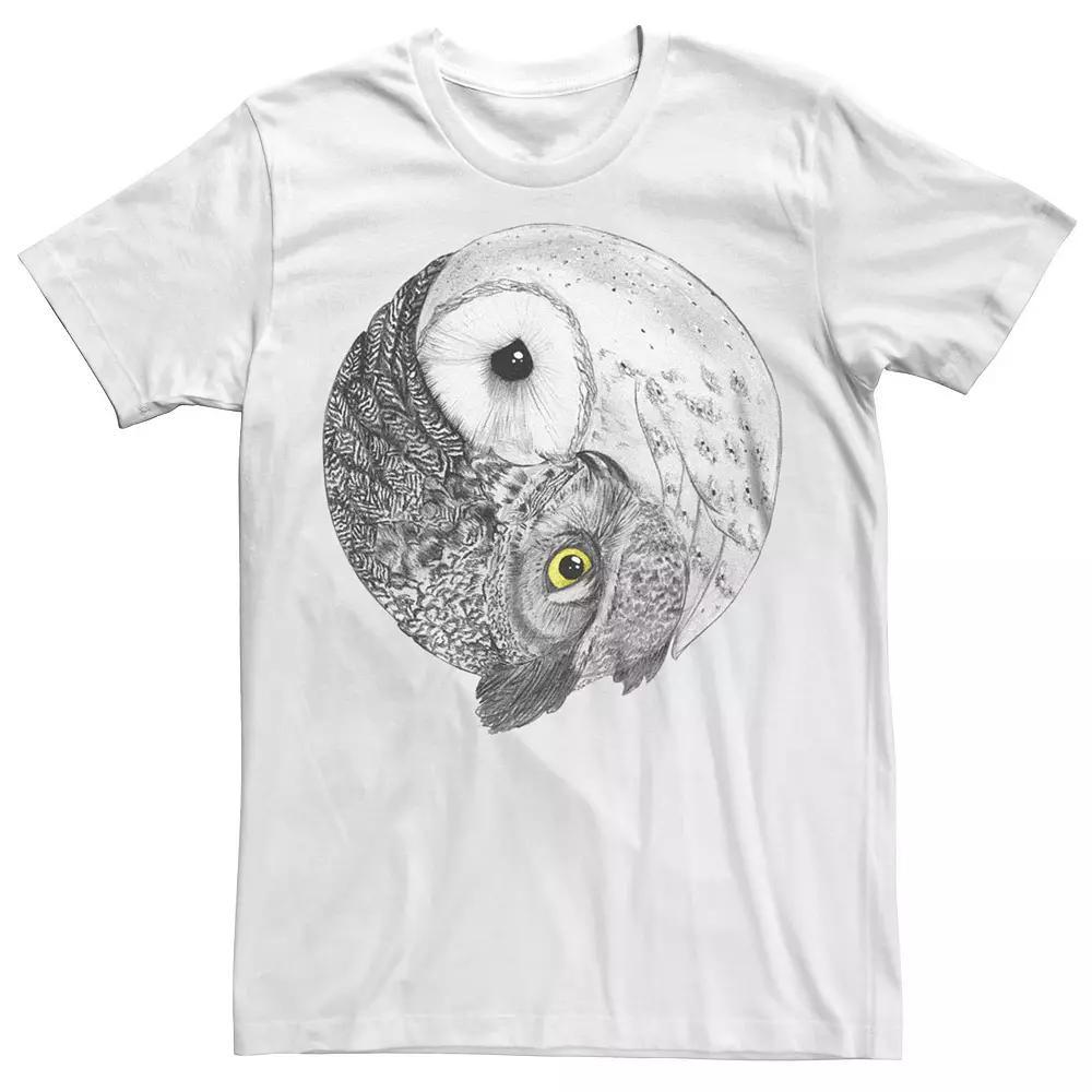 Men's Owls Yin Yang Symbol Graphic Tee,  Product Image