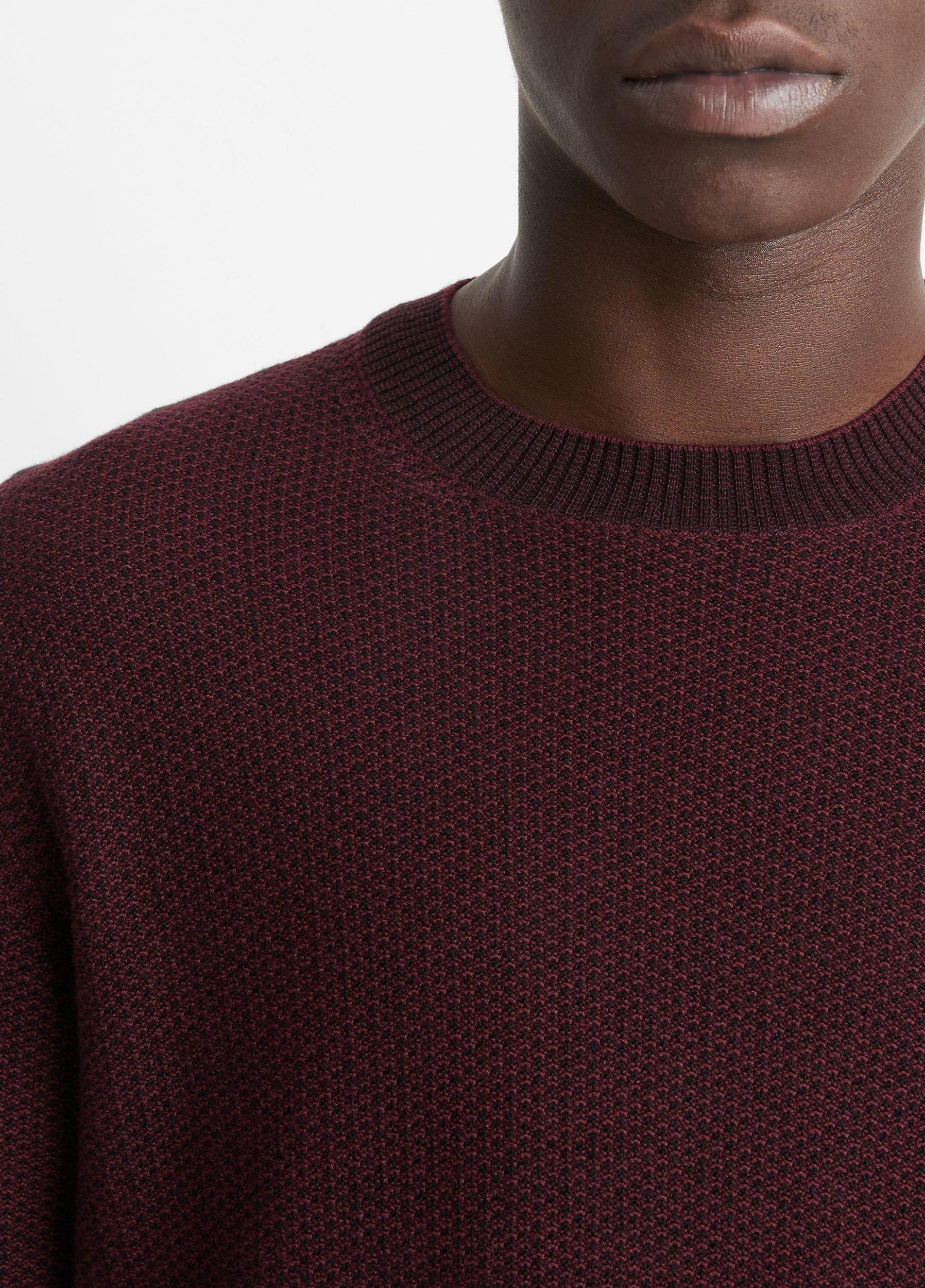 Geo-Jacquard Wool-Blend Crew Neck Sweater Product Image
