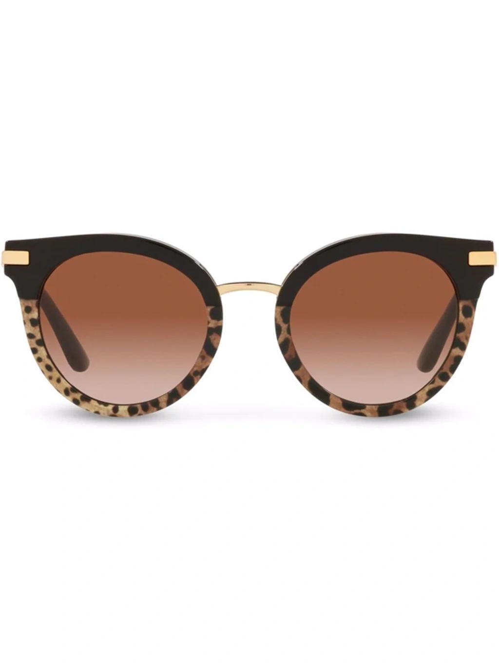 DOLCE & GABBANA Wayfarer-frame Sunglasses In Brown Product Image