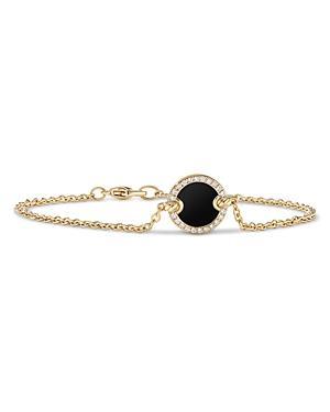 Womens DY Elements Center Station Chain Bracelet in 18K Yellow Gold with Pav Diamonds Product Image