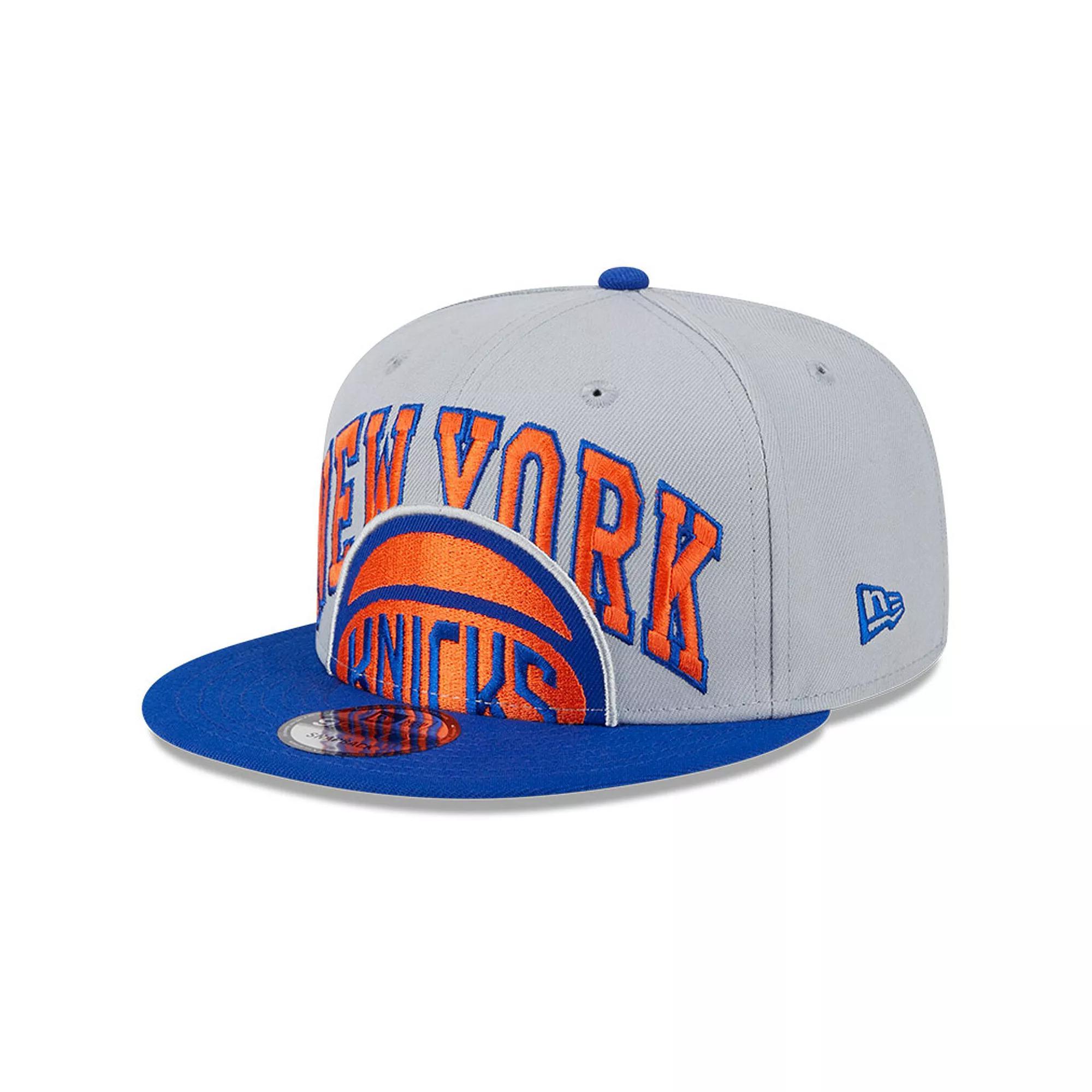 Men's New Era Gray/Blue New York Knicks Tip-Off Two-Tone 9FIFTY Snapback Hat, Grey Product Image