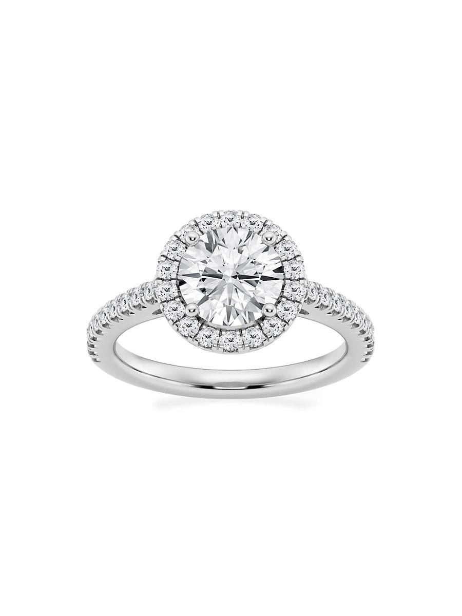 Womens Platinum & Round Lab-Grown Diamond Halo Ring/1.30-3.60 TCW Product Image