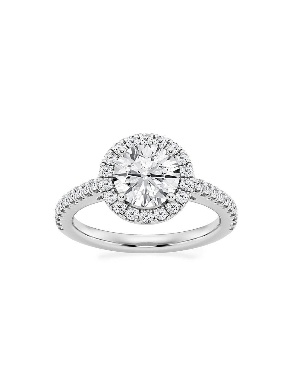 Womens Platinum & Round Lab-Grown Diamond Halo Ring/1.30-3.60 TCW Product Image