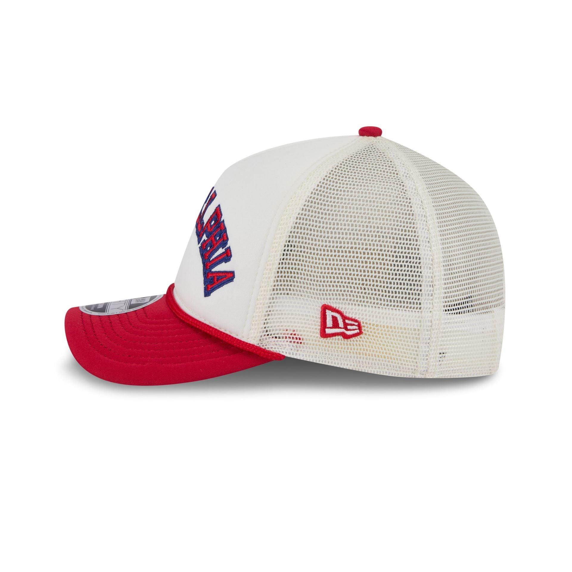 Philadelphia Phillies Chrome Arch 9FORTY M-Crown A-Frame Trucker Hat Male Product Image