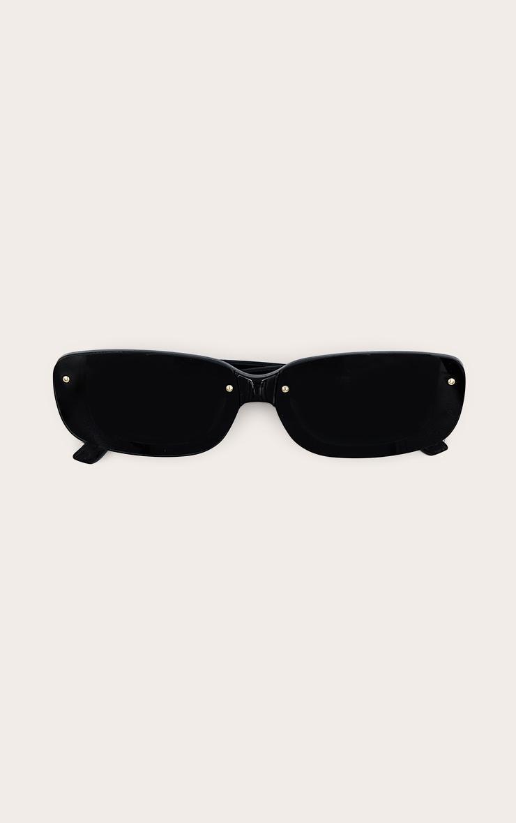 Black Smooth Square Sunglasses Product Image