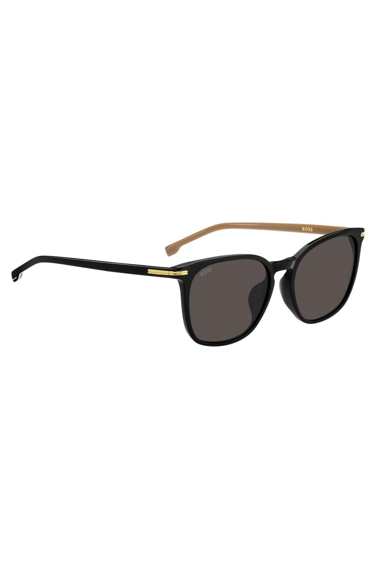 Black-acetate sunglasses with gold-tone trims Product Image