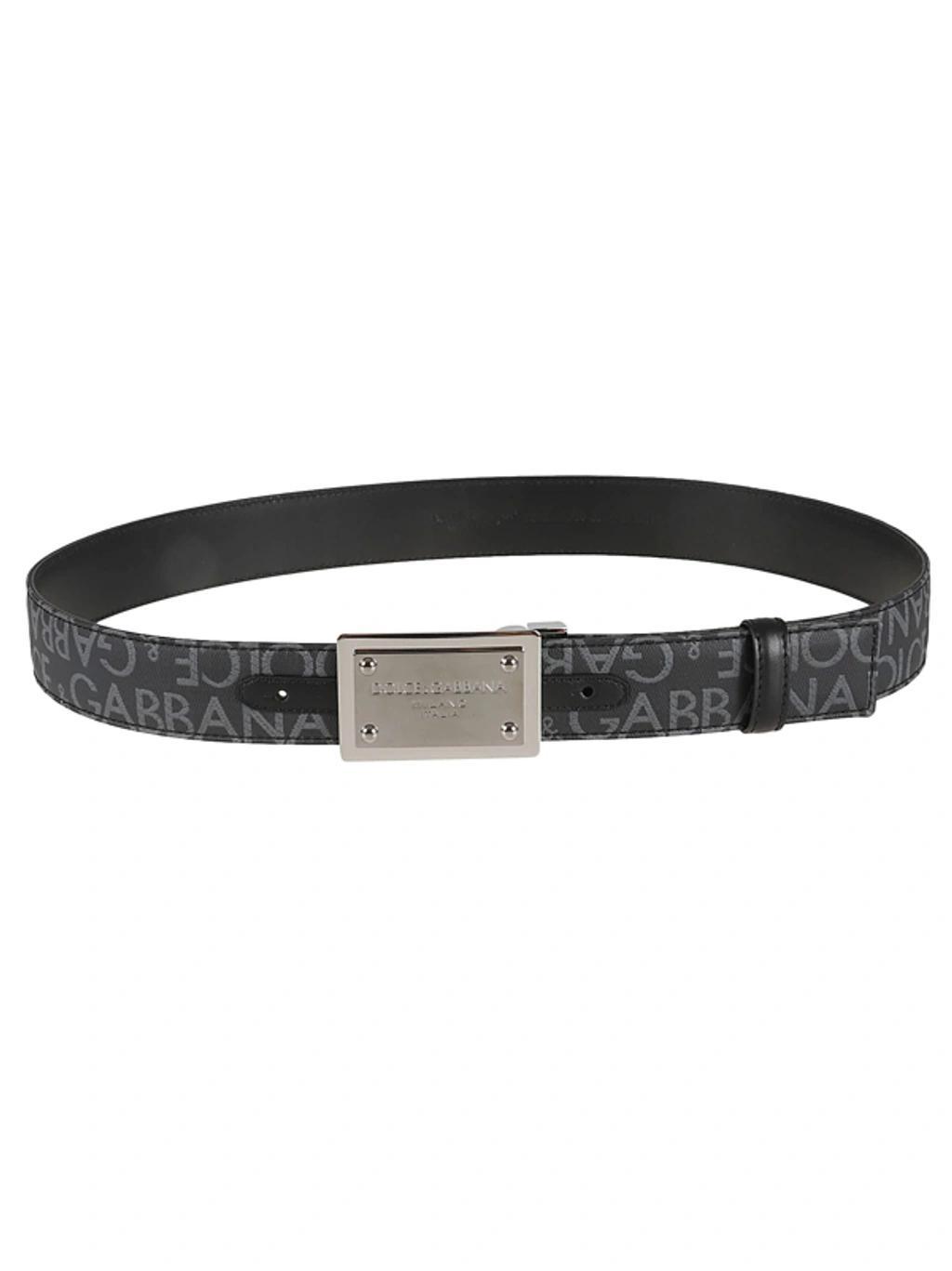 Logo Plaque Buckle Belt In Black Product Image