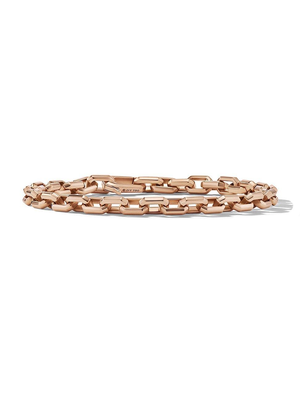 Mens Streamline Heirloom Chain Link Bracelet in 18K Rose Gold Product Image