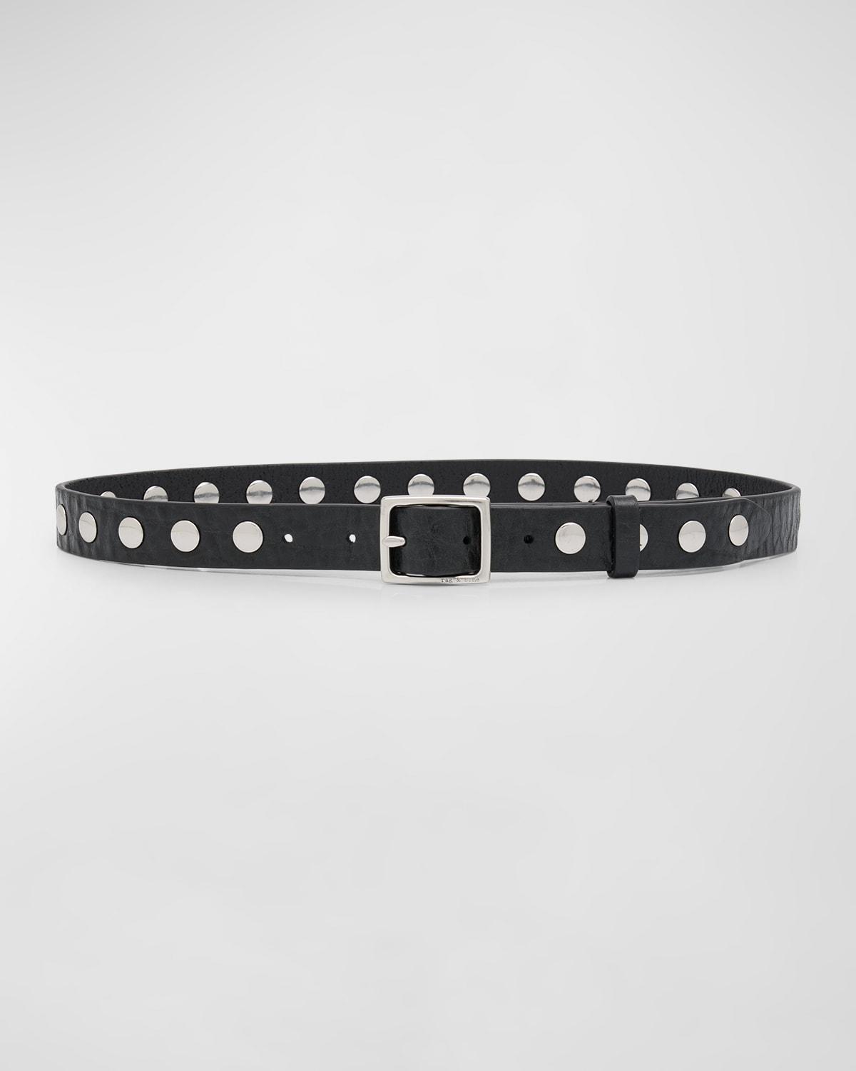 Womens Baby Boyfriend Studded Leather Belt Product Image