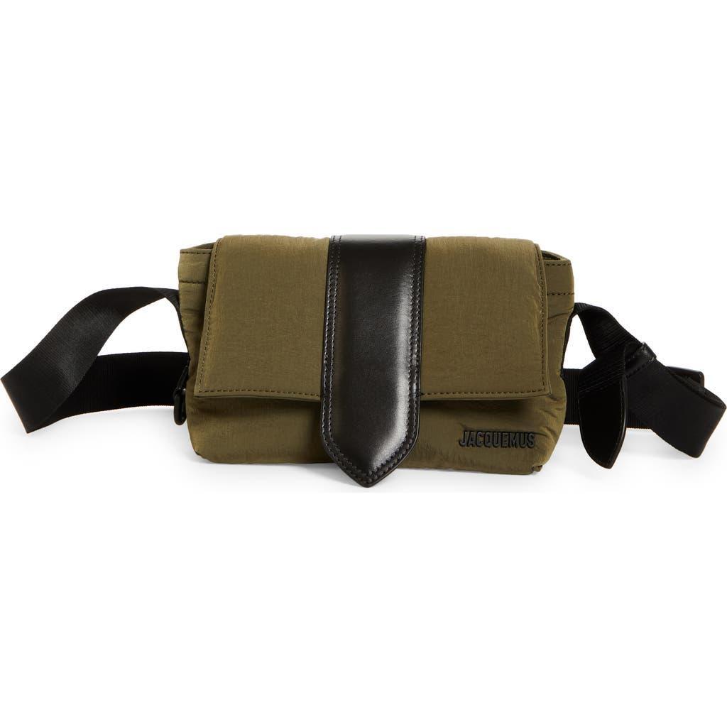 JACQUEMUS Le Petit Bambino Nylon Messenger Bag In Khaki Product Image