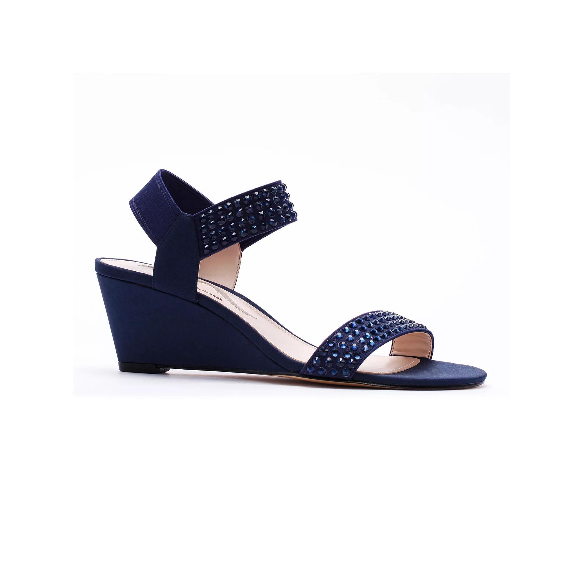 N by Nina Naritha Women's Wedge Sandals, Size: 7, Blue Product Image