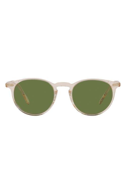 Oliver Peoples Riley Sunglasses in Semi Matte Amber Tortoise Product Image