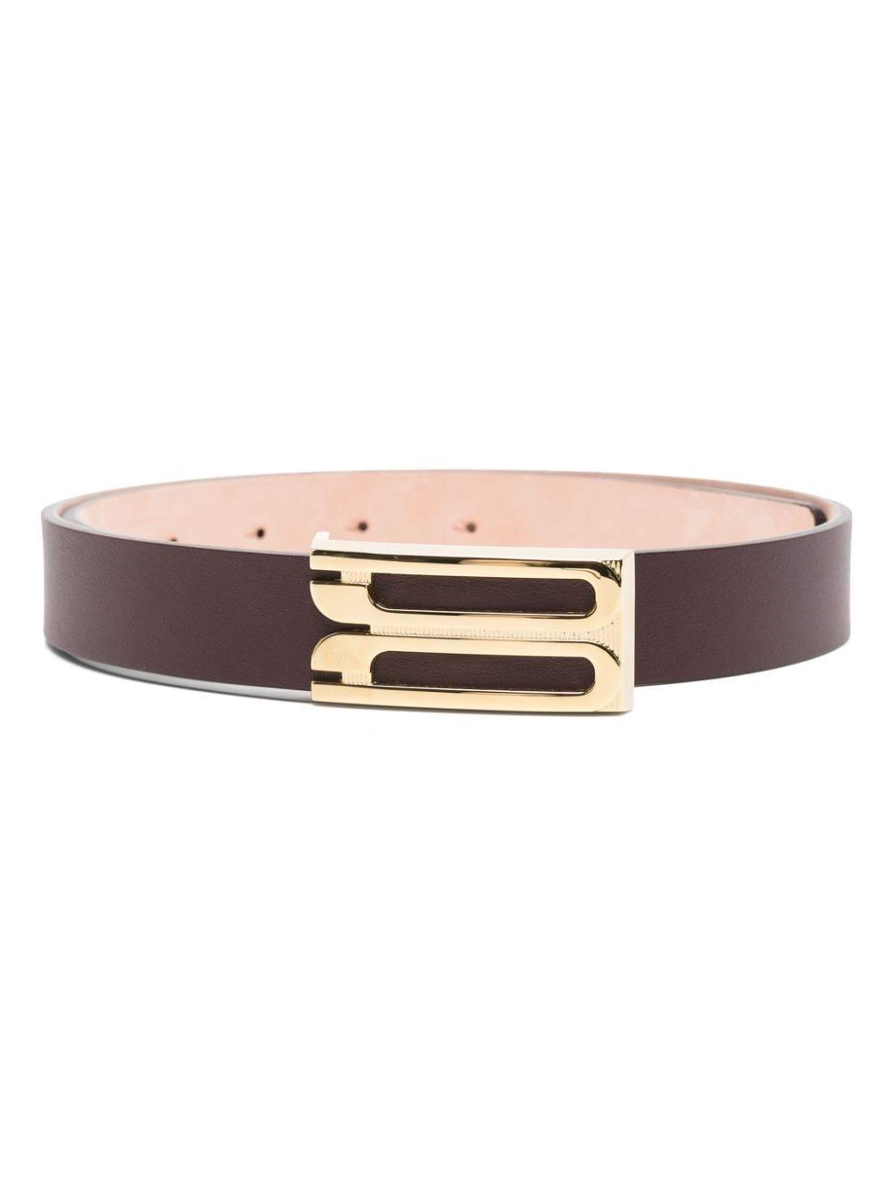 Logo-buckle Leather Belt In Black Product Image