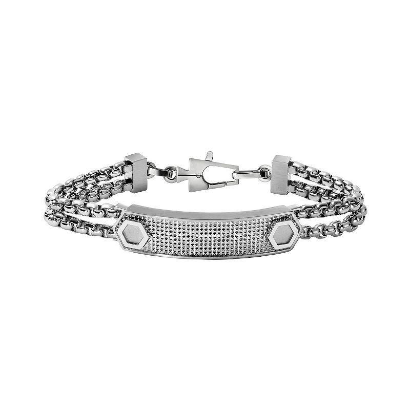 Bulova Mens Precisionist Stainless Steel ID Link Bracelet Product Image