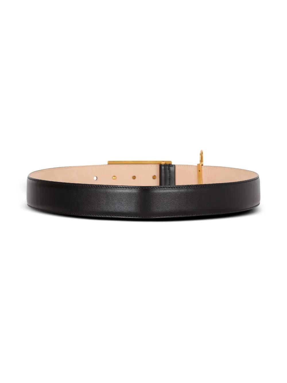 BALMAIN Classic Logo Plaque Belt In Black Product Image