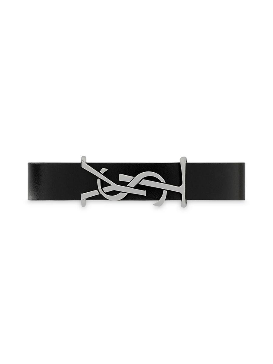 Mens Cassandre Bracelet in Leather and Metal Product Image