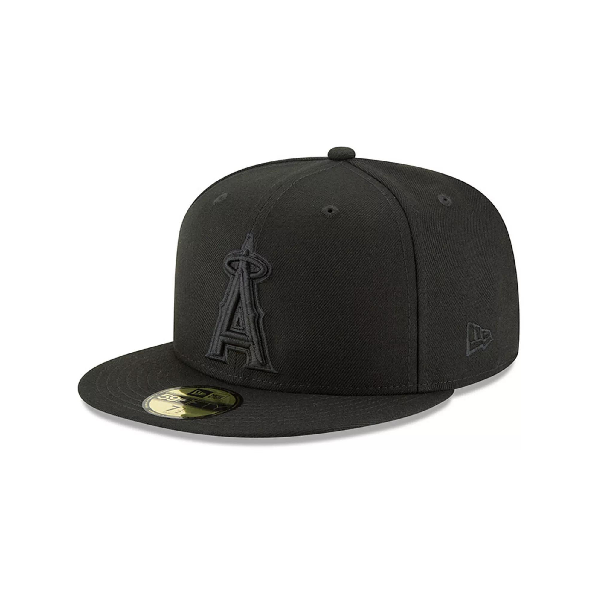 Men's New Era Black Los Angeles Angels Primary Logo Basic 59FIFTY Fitted Hat, Size: 7 1/2 Product Image