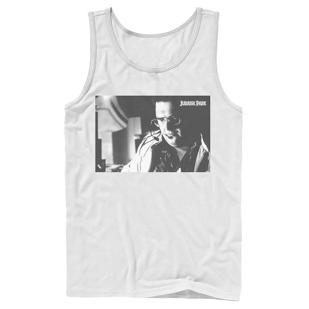 Men's Jurassic Park Dennis Nedry Computer Work Graphic Tank Top,  Product Image
