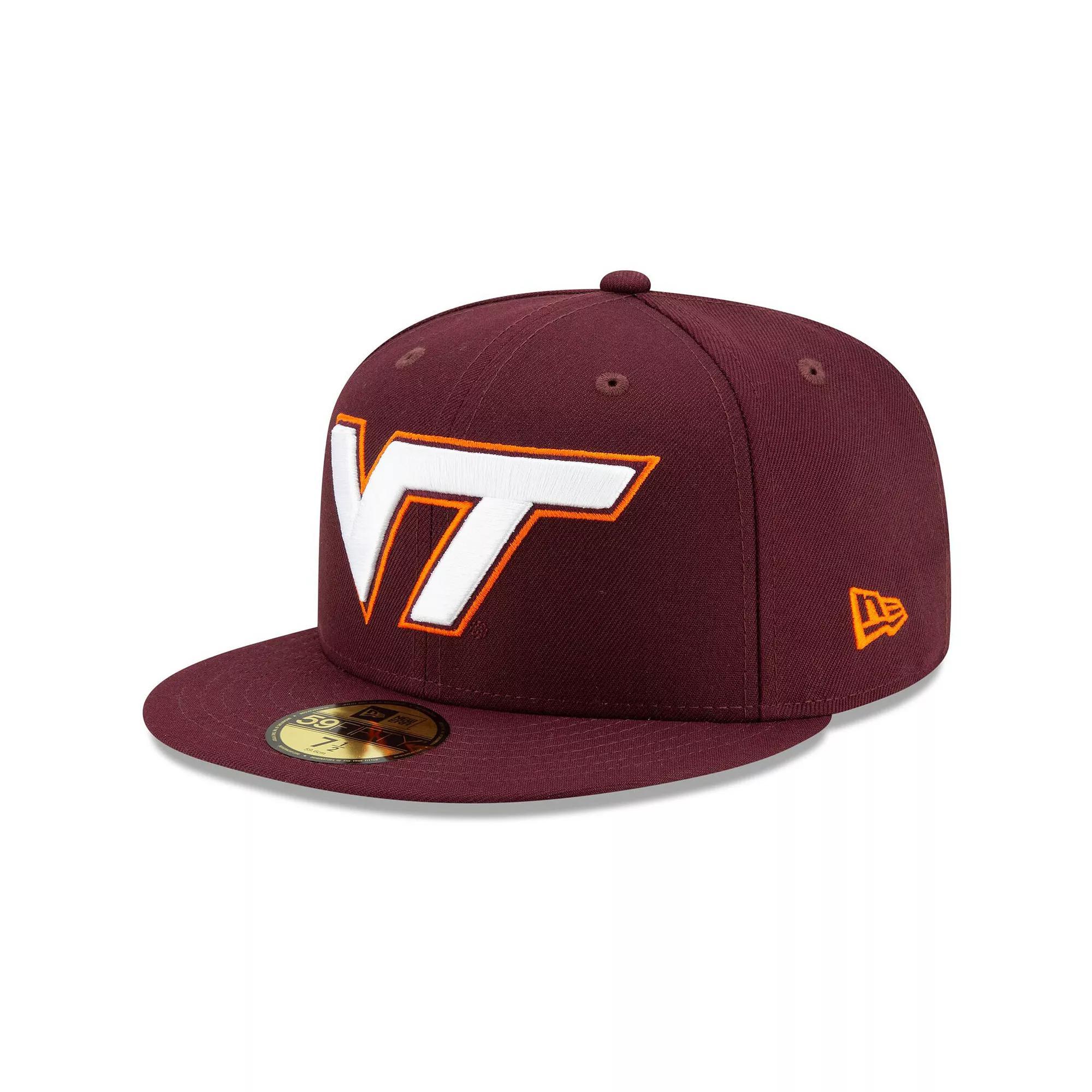 Men's New Era Maroon Virginia Tech Hokies Basic 59FIFTY Team Fitted Hat, Size: 7 1/2, Red Product Image
