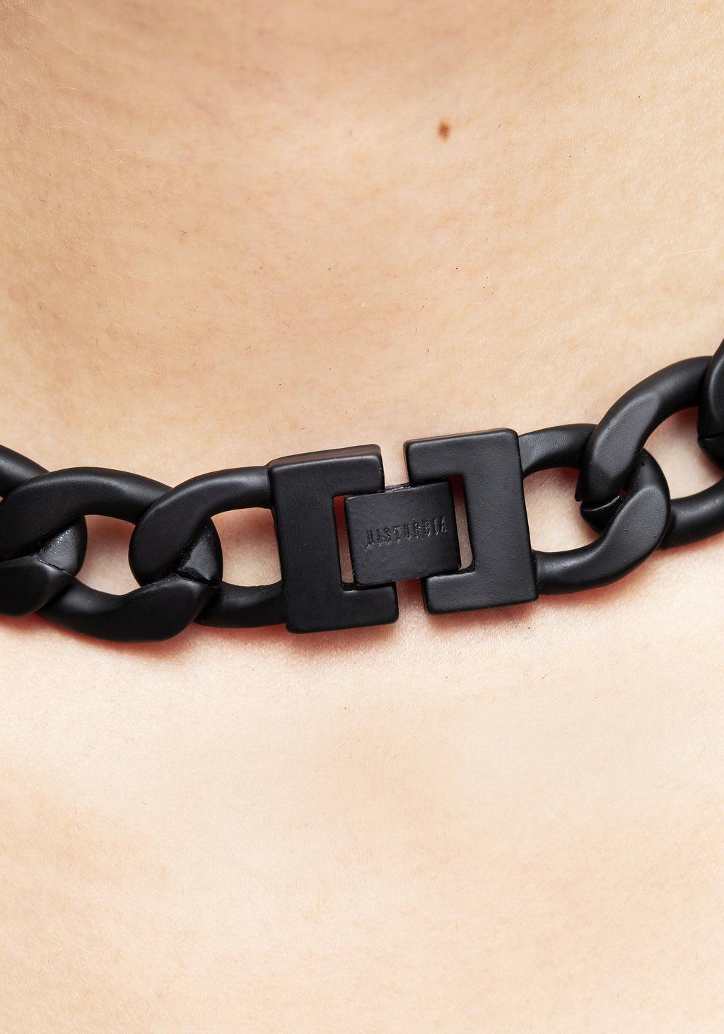 Jet Chunky Rope Chain Choker Necklace Product Image