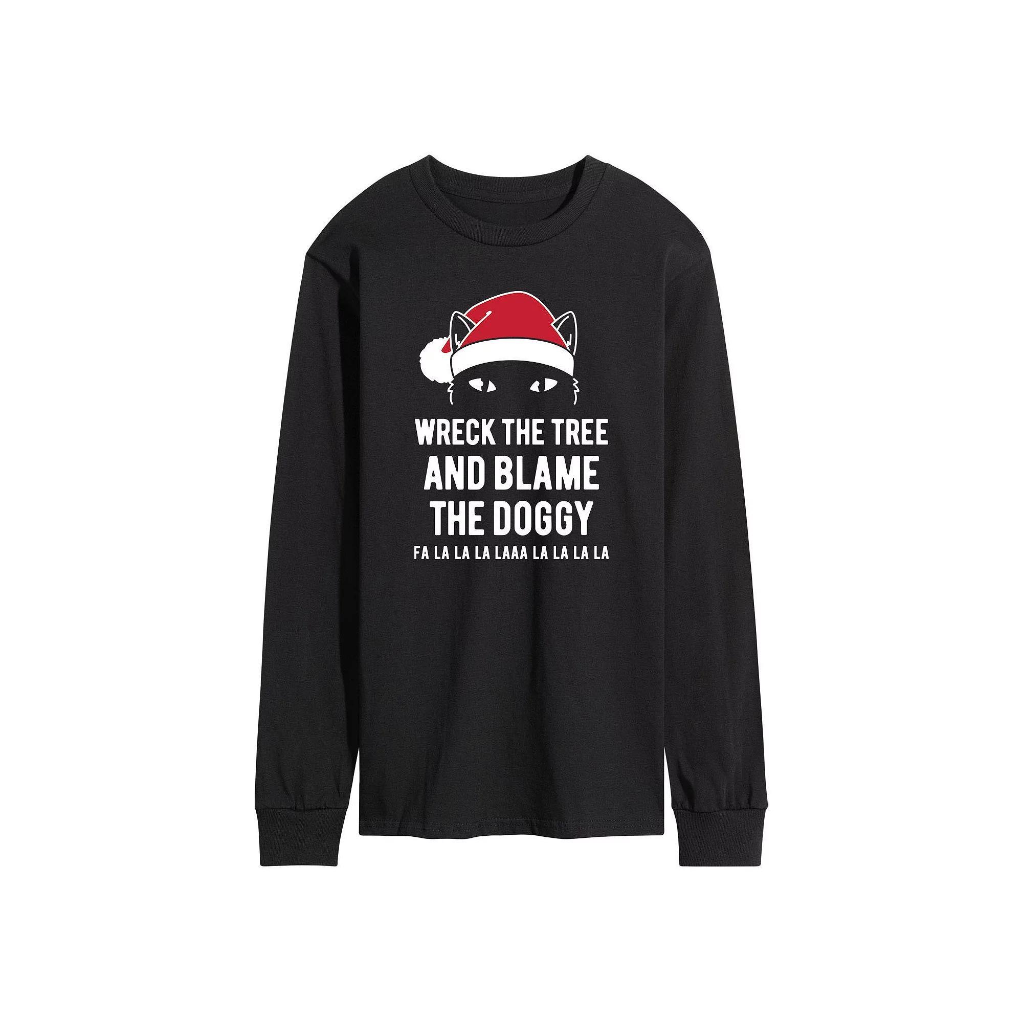 Men's Wreck The Tree And Blame The Doggy Long Sleeve Tee,  Product Image