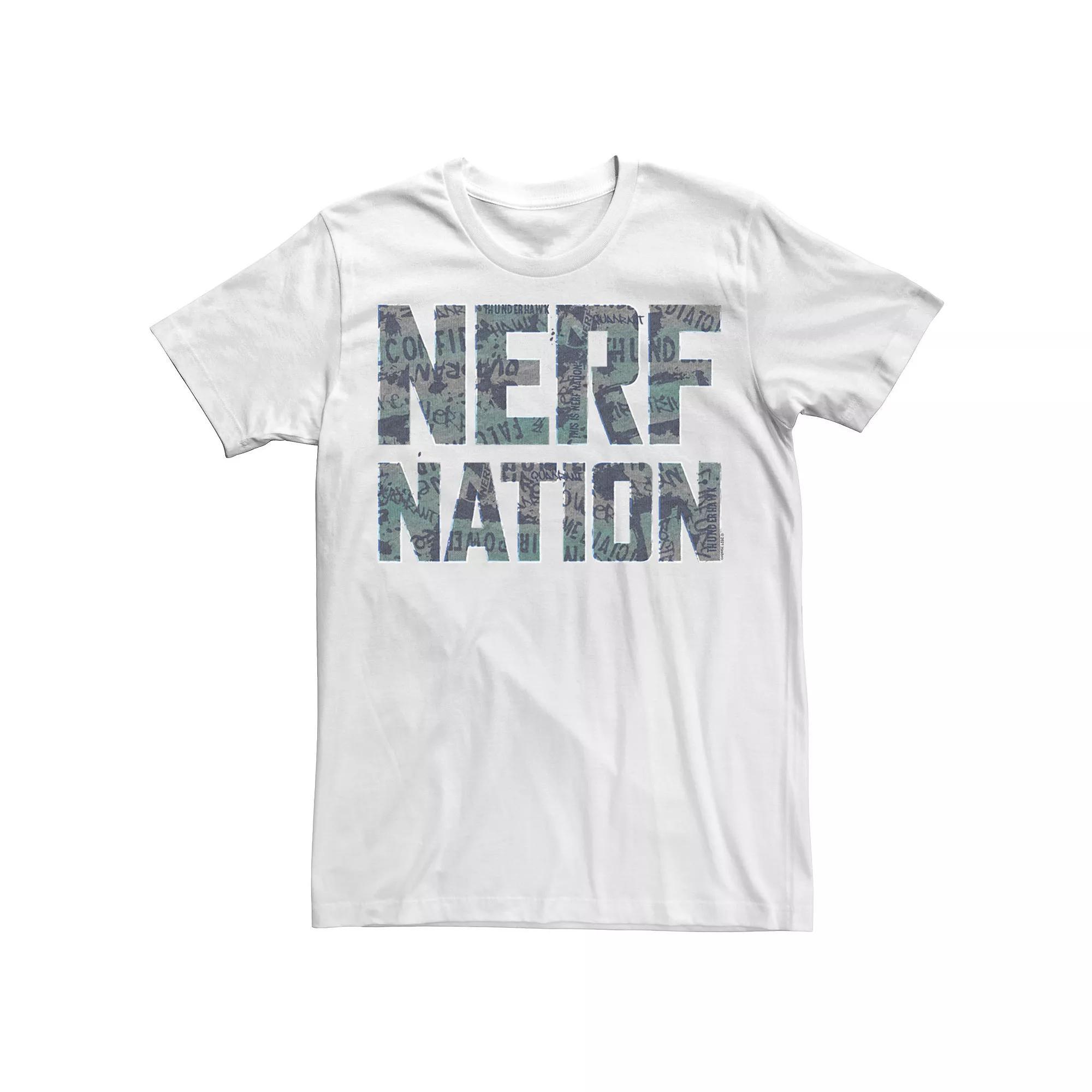 Men's Nerf Nation Text Fill Tee, Size: Small, White Product Image