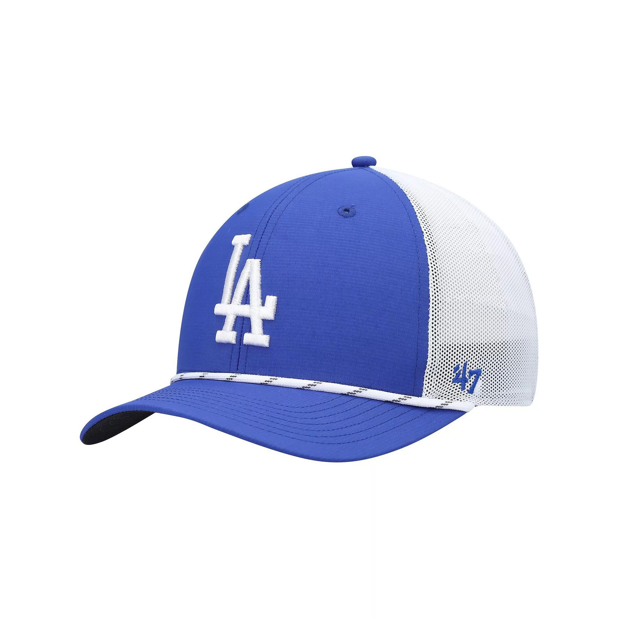 Men's '47 Royal/White Los Angeles Dodgers Burden Trucker Snapback Hat, Blue Product Image