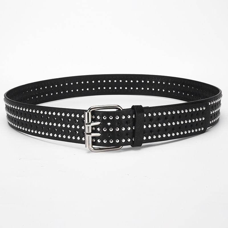 Studded Faux Leather Belt Product Image