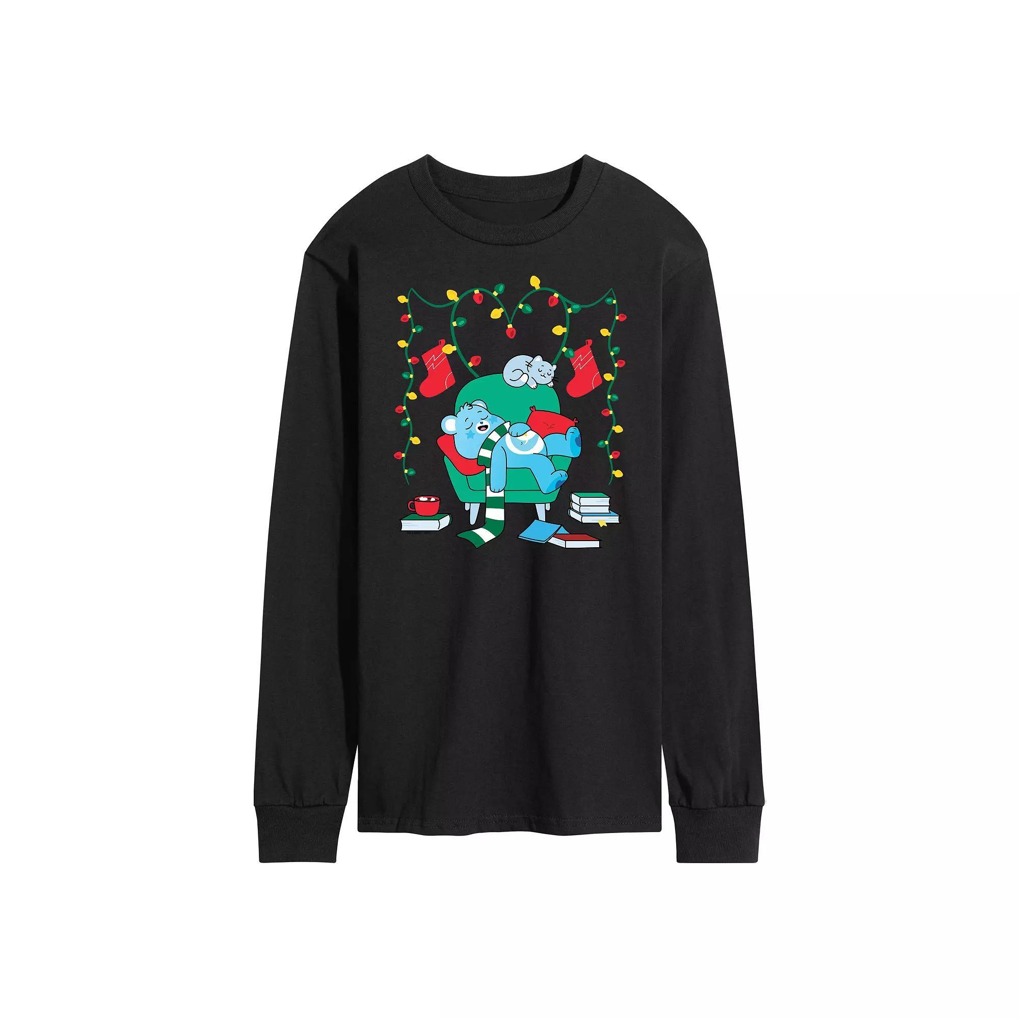Men's Care Bears Cozy Christmas Long Sleeve Tee,  Product Image