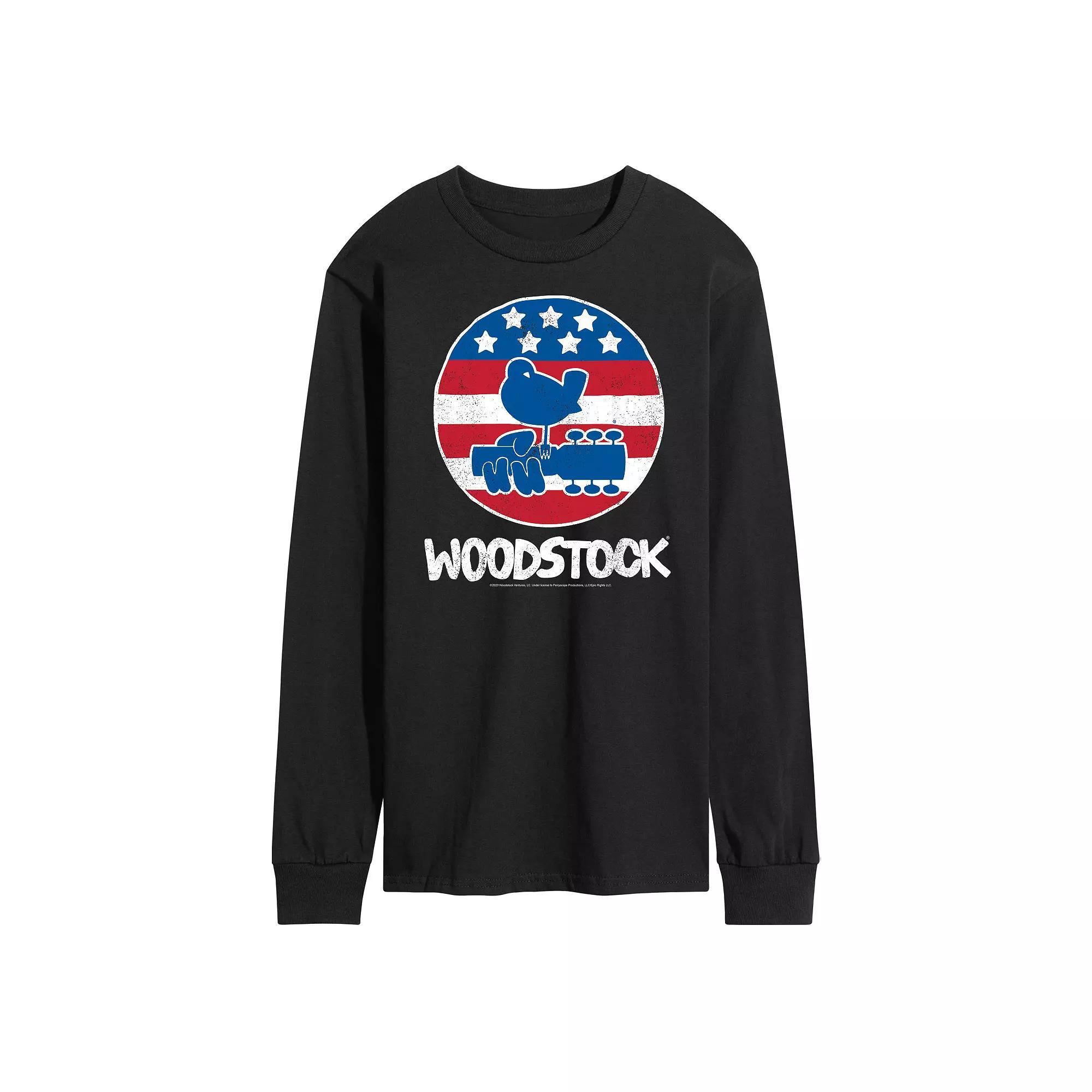 Men's Woodstock Americana Long Sleeve Graphic Tee,  Product Image