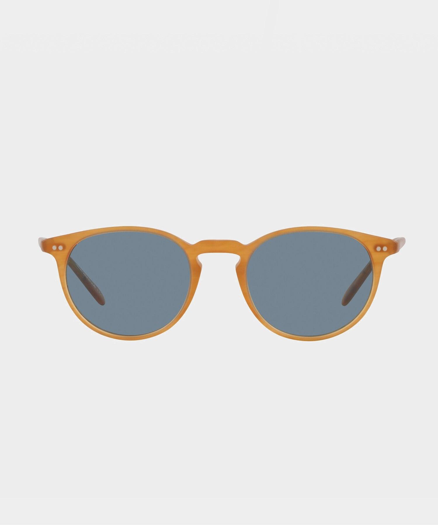 Oliver Peoples Riley Sunglasses in Semi Matte Amber Tortoise Product Image