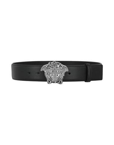 VERSACE La Medusa Leather Belt Man Belt Black Size 39.5 Calfskin In Multi Product Image