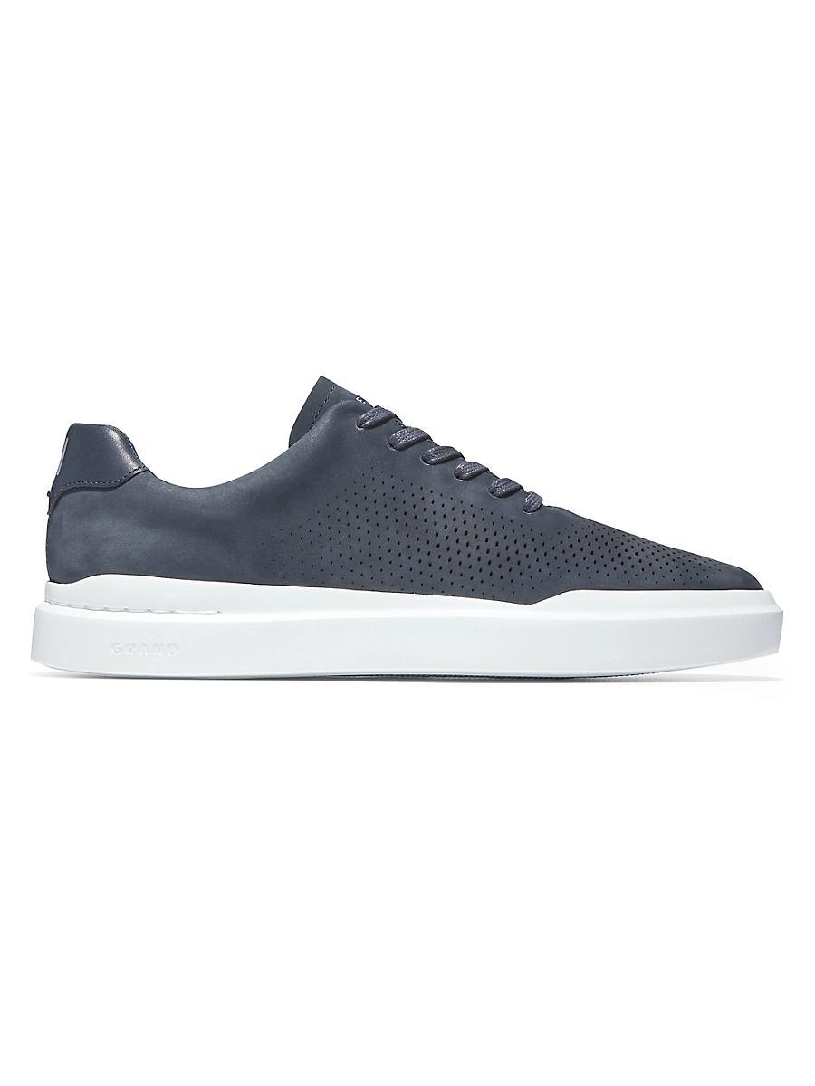 Cole Haan Mens GrandPr Rally Laser Cut Sneakers - Blue Size 14 Product Image