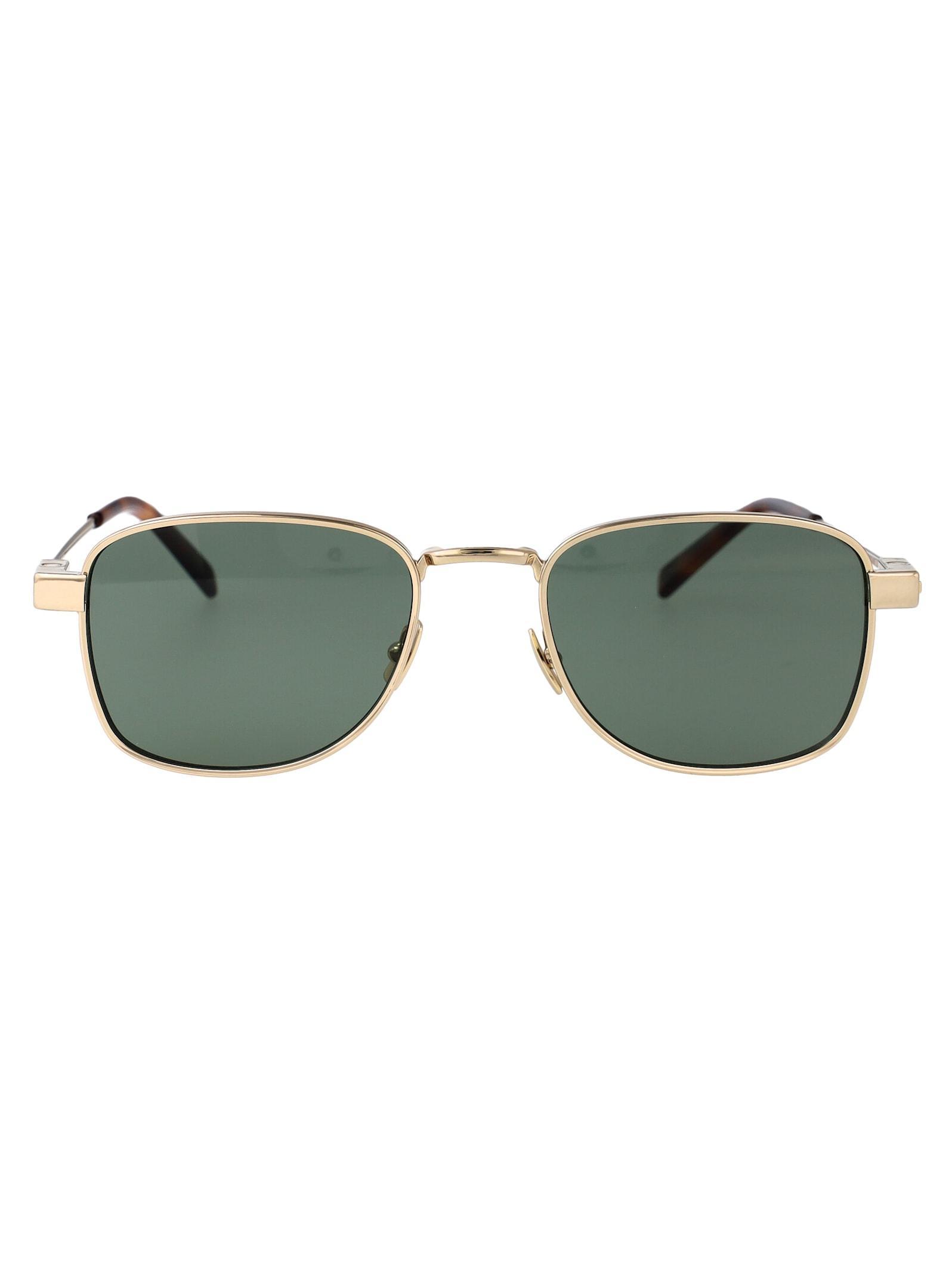 SAINT LAURENT Eyewear Sunglasses In Gold-gold-green Product Image