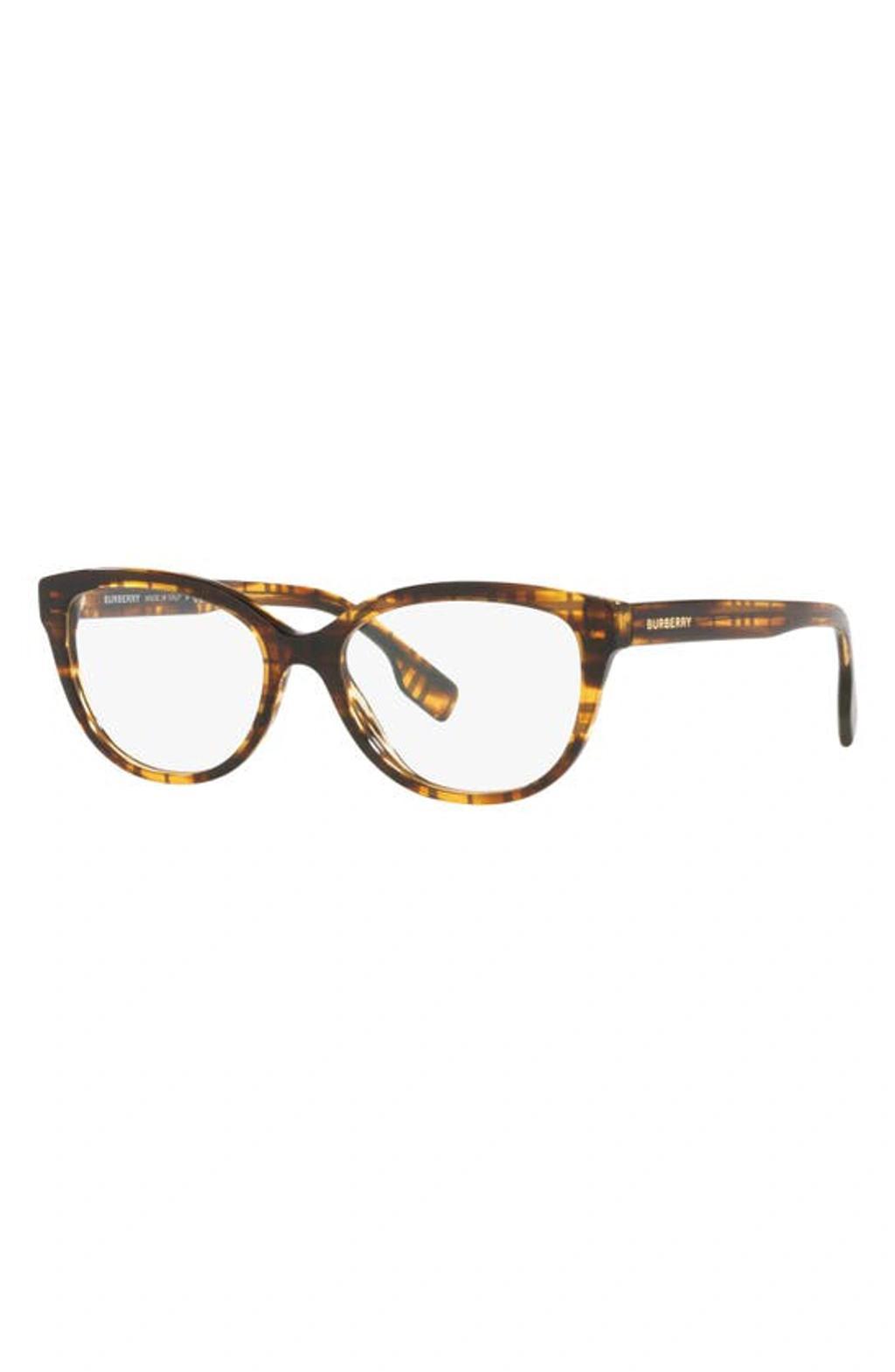 Esme 54mm Square Optical Glasses In Striped Brown Product Image