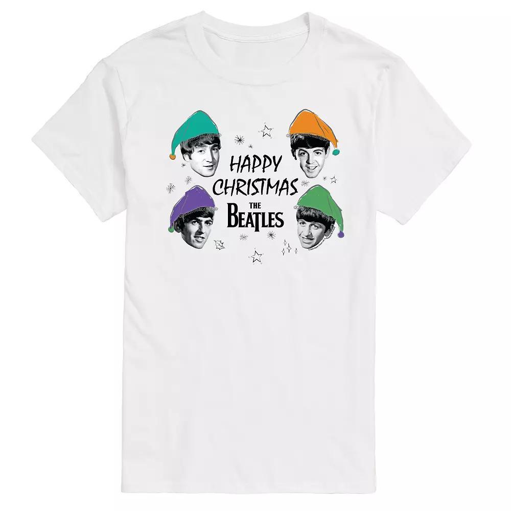 Big & Tall The Beatles Happy Christmas Graphic Tee, Men's,  Product Image